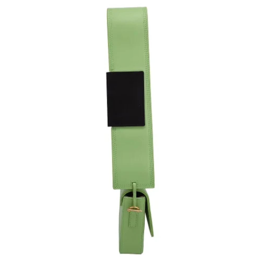 Jacquemus Pre-owned Leather shoulder-bags Green Dames