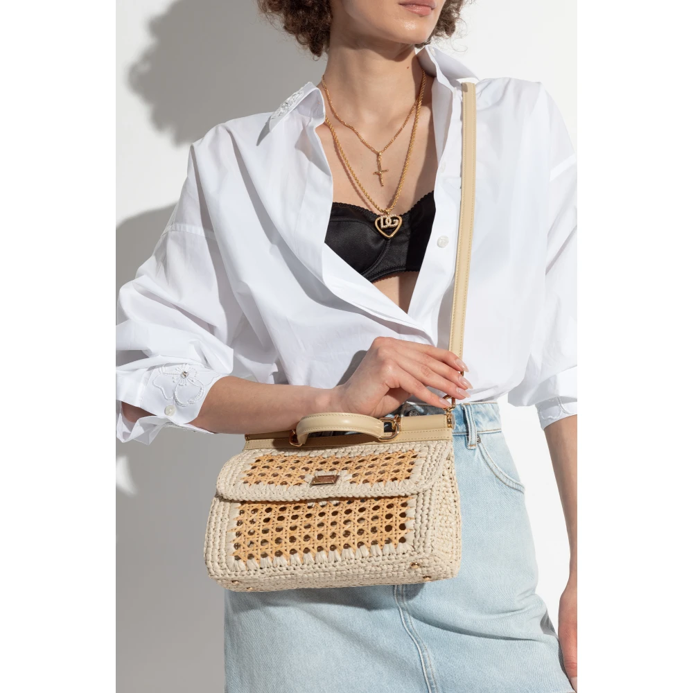 Dolce & Gabbana Schoudertas Sicily Beige Dames