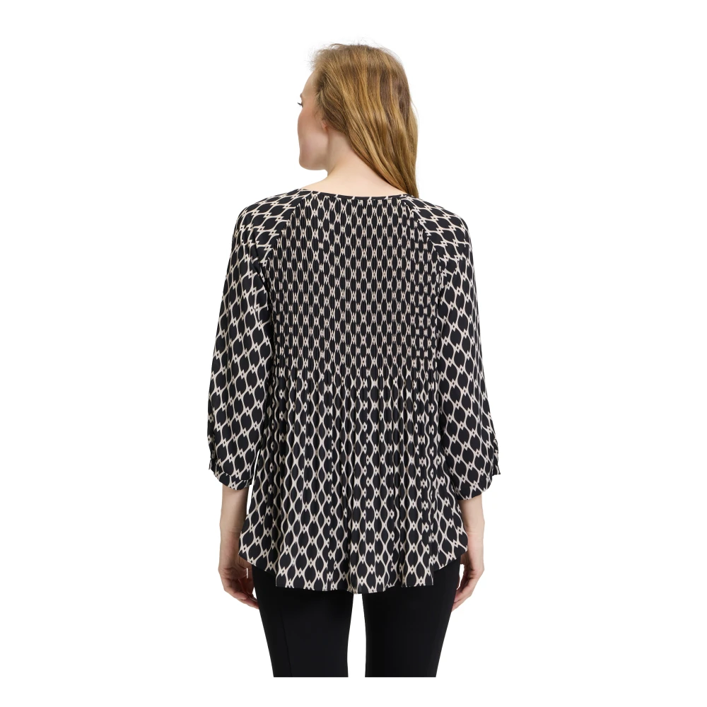 Betty Barclay Geplooide Blouse Black Dames