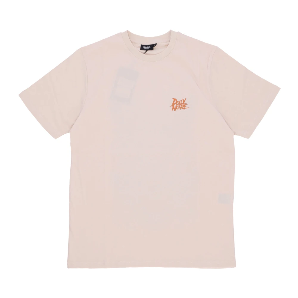 Dolly Noire Beige Heren T-shirt met Zeefdruk Beige Heren