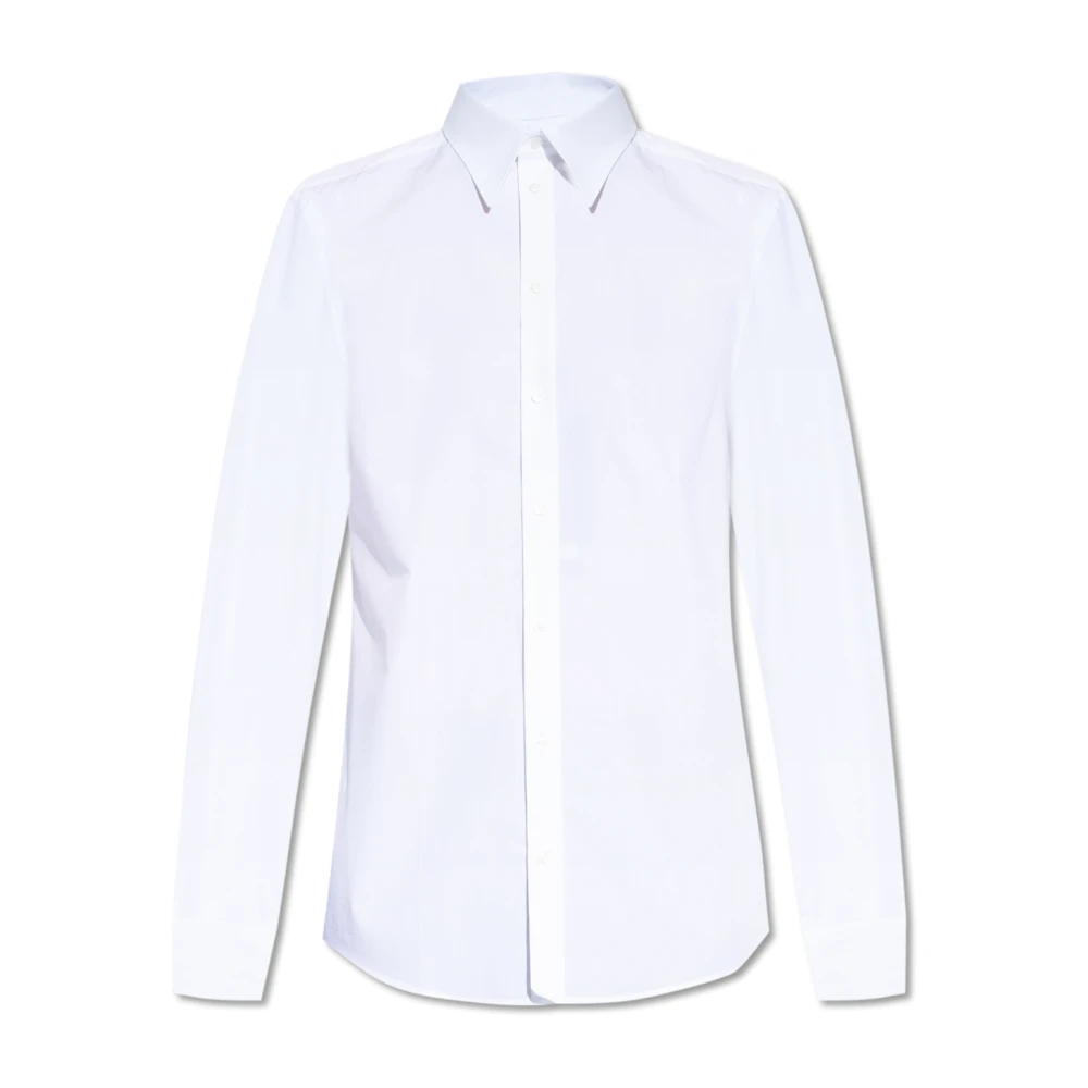 Dolce & Gabbana Witte Poplin Mastroiani Overhemd White Heren