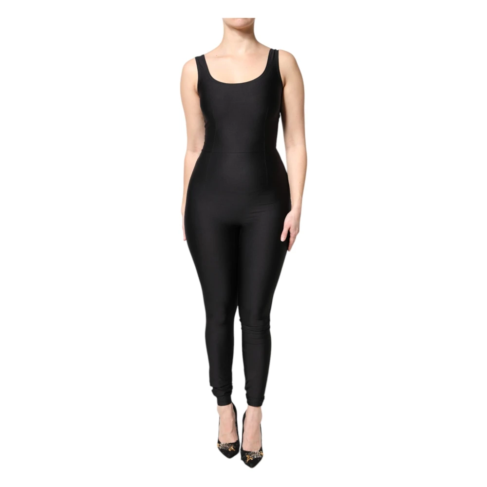 Dolce & Gabbana Women's Black Sleeveless Bodycon Jumpsuit Dress