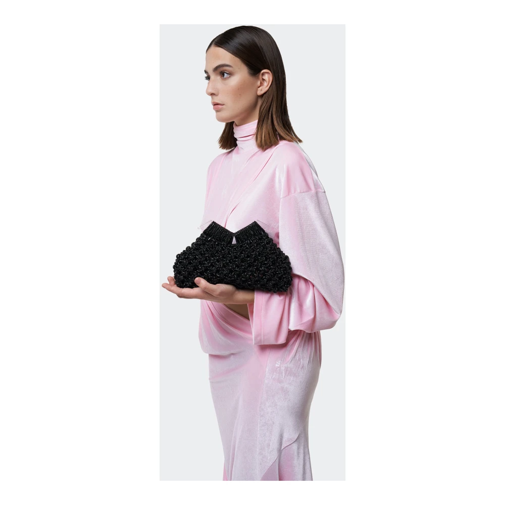 Hibourama Handgeweven Diamanten Clutch Black Dames