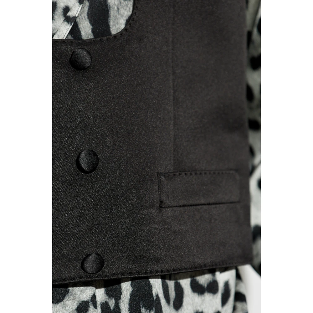 Dolce & Gabbana Zijden smokingvest Black Heren