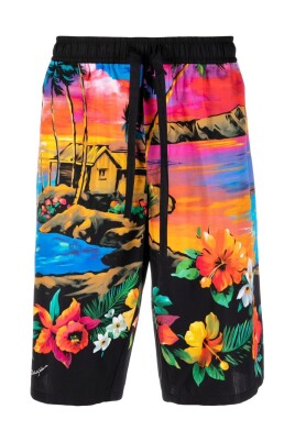 tropical-print-bermuda-shorts