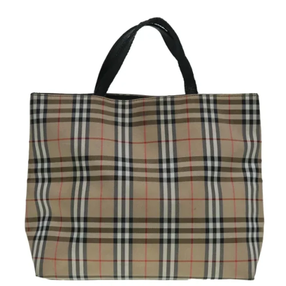 Burberry Vintage Pre-owned Canvas handbags Beige Dames