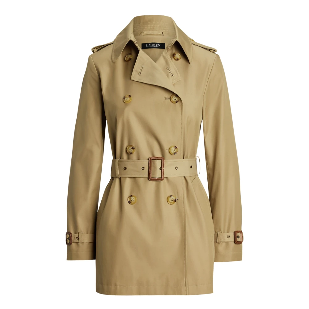 Ralph Lauren Women's Beige Trench Coats, M, Trench Coat With Logo