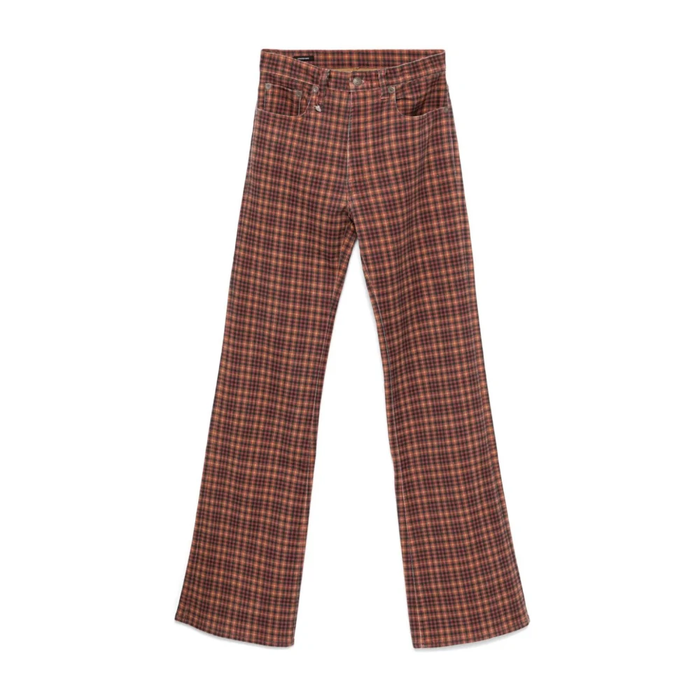 R13 Auburn Plaid Jane Jeans Brown Dames