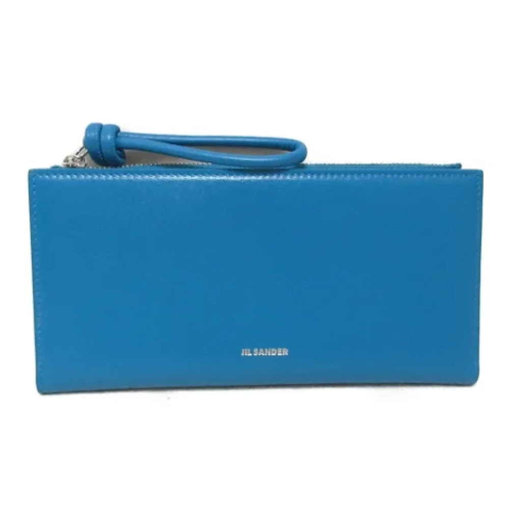 Jil Sander Pre-owned Leather wallets Blue Dames