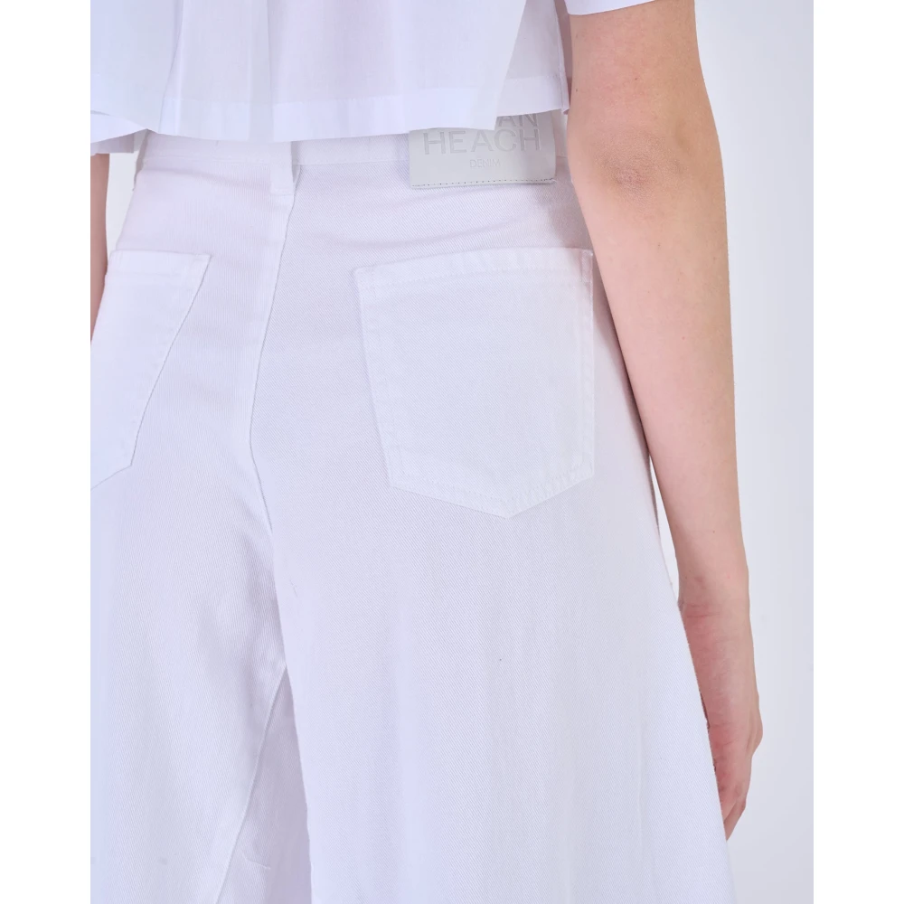 Silvian Heach Wide Trousers White Dames