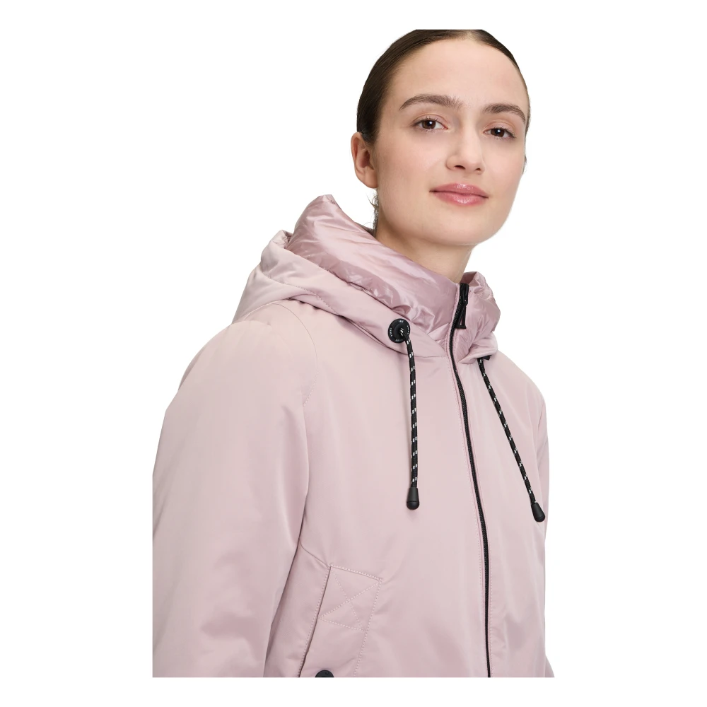 Amber & June Casual Winterjas met capuchon Pink Dames