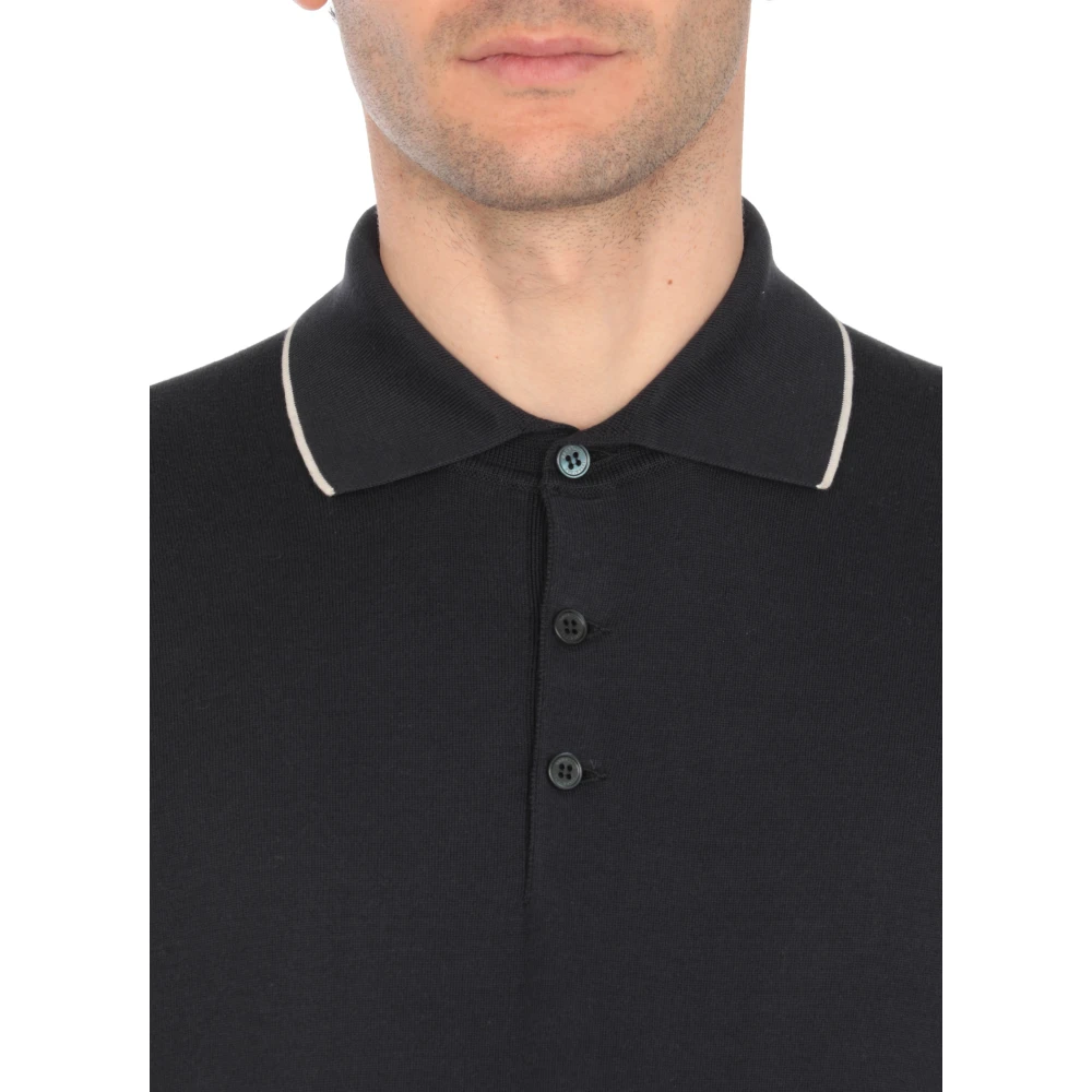 BRUNELLO CUCINELLI Blauw Poloshirt voor Mannen Blue Heren