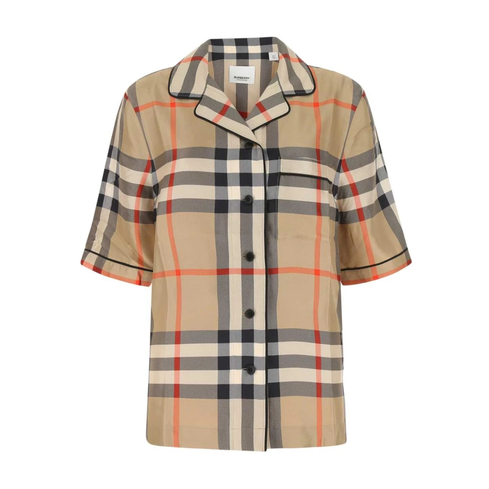 Burberry Women's Multicolor Check Short Sleeve Shirt - Shirts - 2XS - Blouses & Shirts