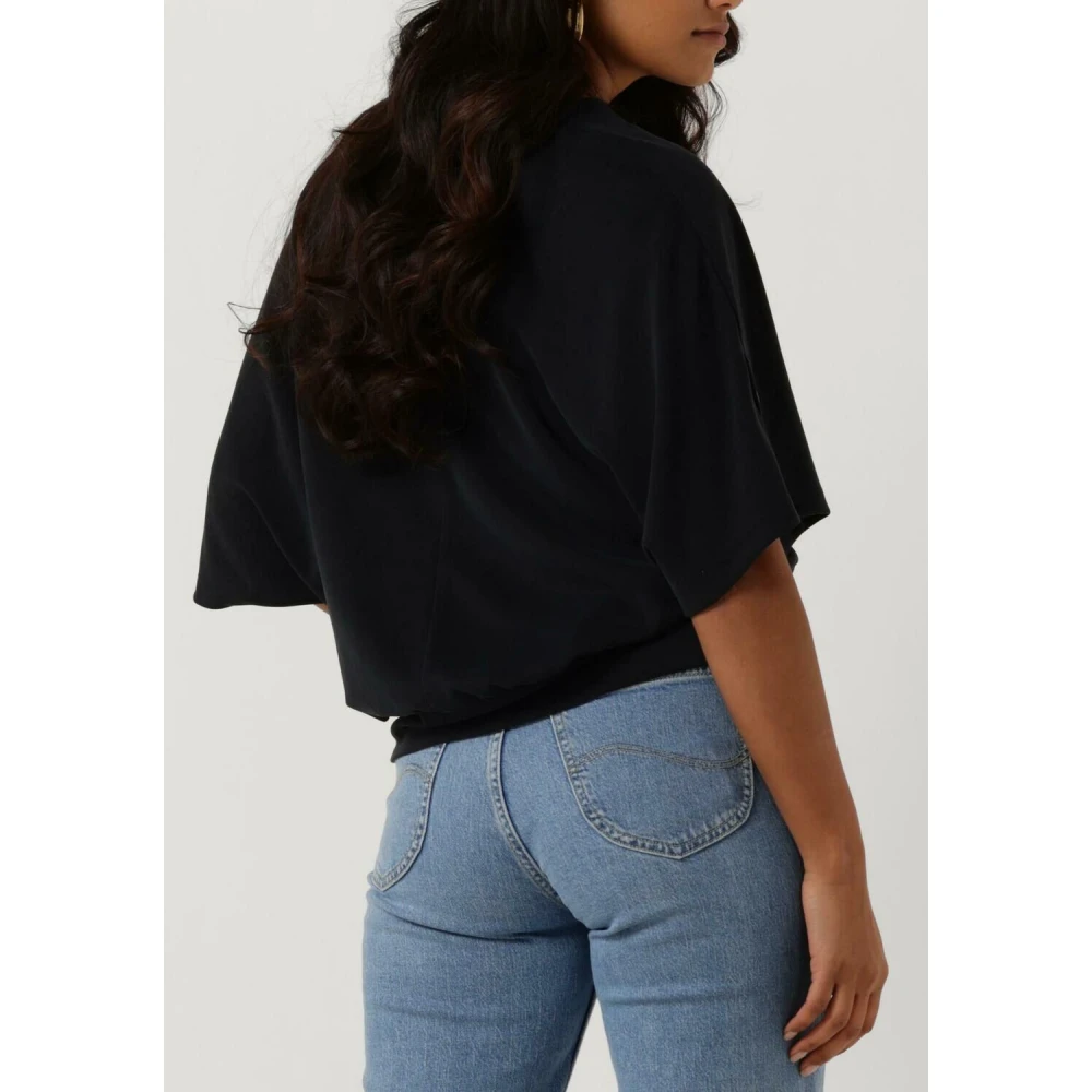Summum Woman Modal Gewassen Top Zwart Black Dames