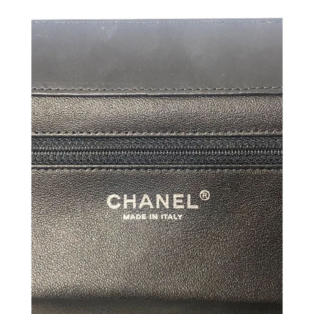 Chanel Vintage Pre-owned Leather clutches Black Dames