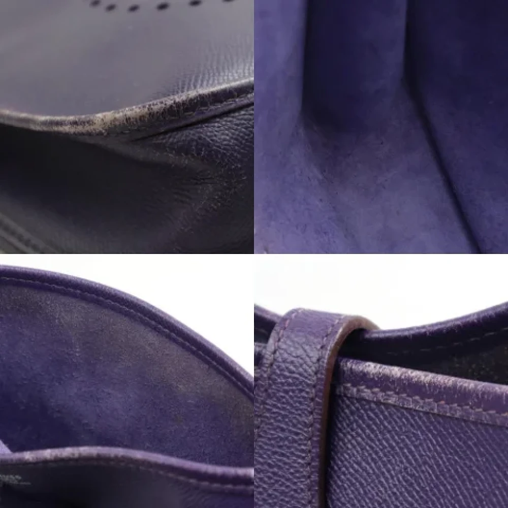 Hermès Vintage Pre-owned Leather shoulder-bags Purple Dames