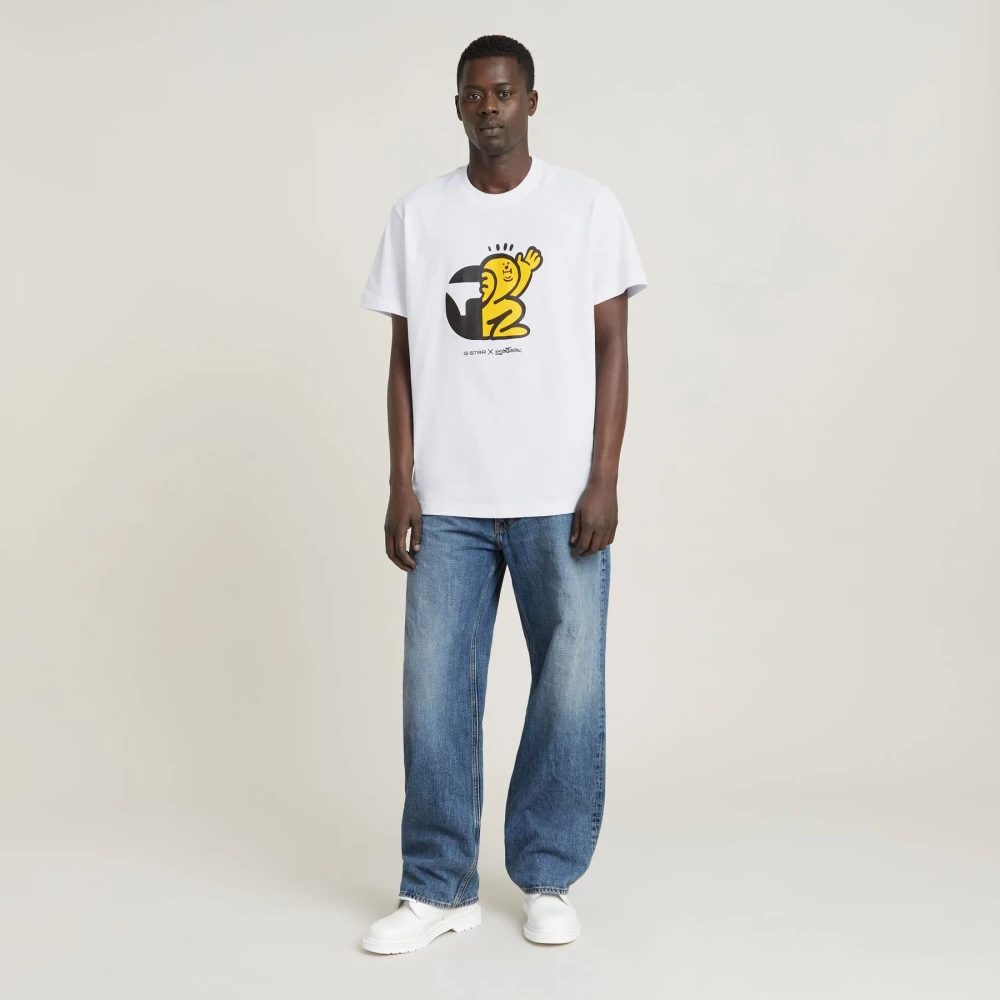 G-Star Biologisch Katoenen Grafisch T-shirt White Heren