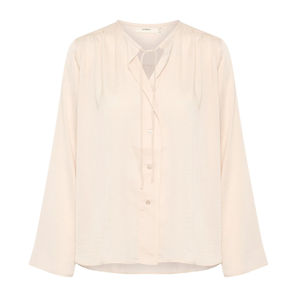 InWear Fransk Nougat Blus med V-ringning Beige, Dam