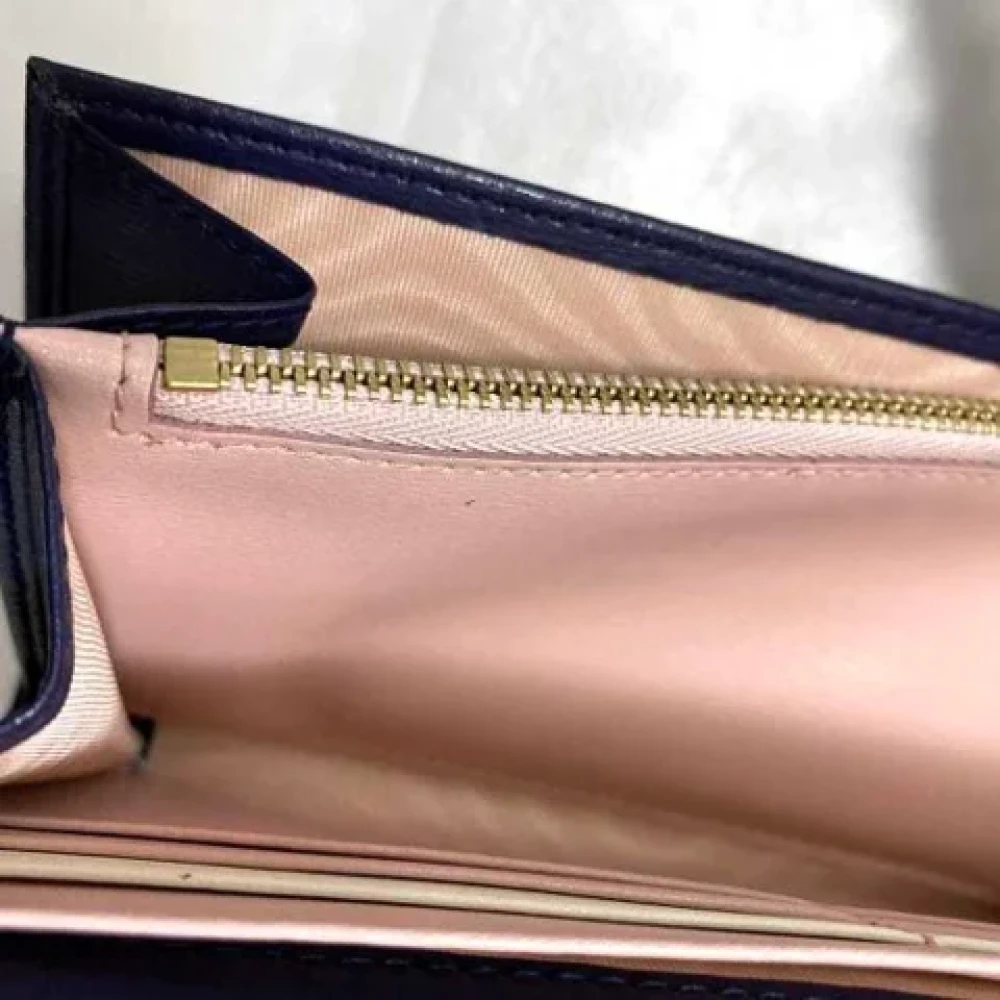 Salvatore Ferragamo Pre-owned Leather wallets Blue Dames