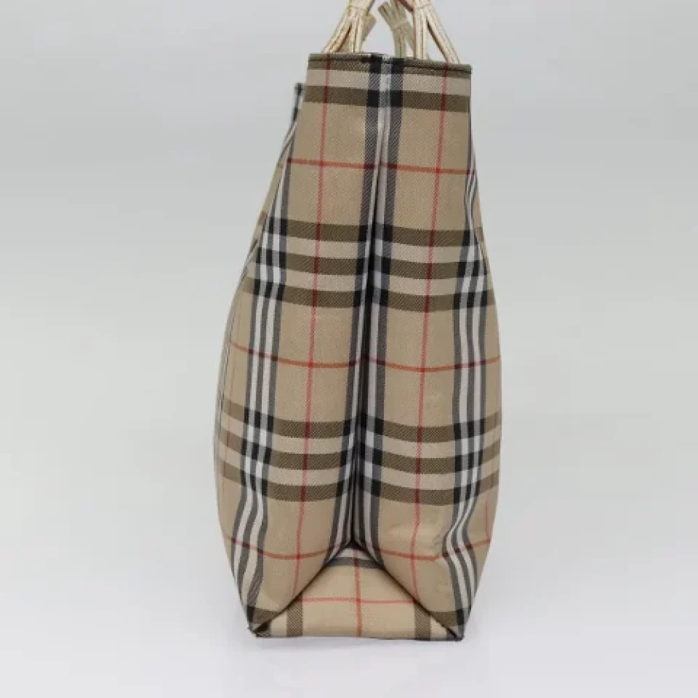 Burberry Vintage Pre-owned Canvas handbags Beige Dames