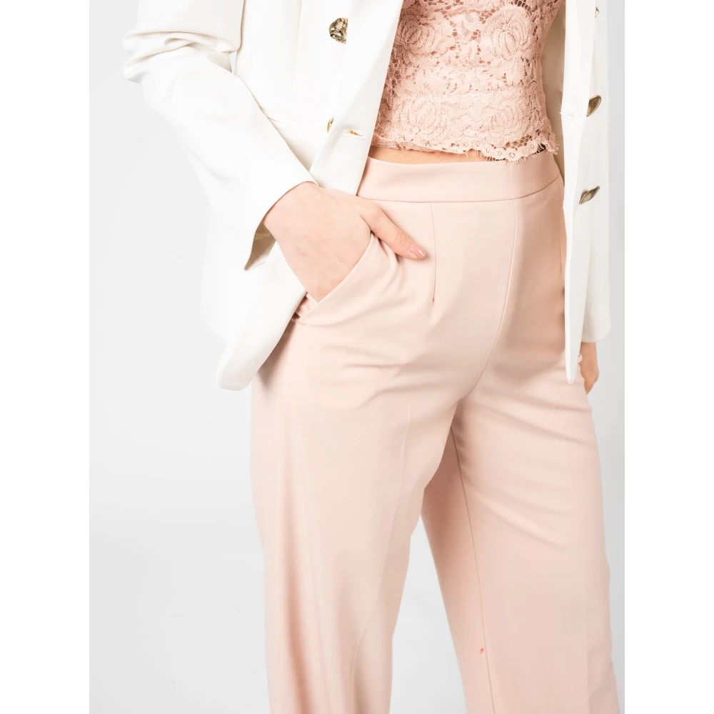 pinko Wide Trousers Pink Dames