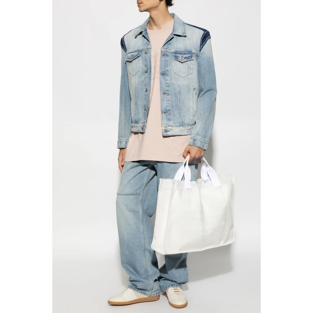 MM6 Maison Margiela Denim Jack met Vintage Effect Blue Heren