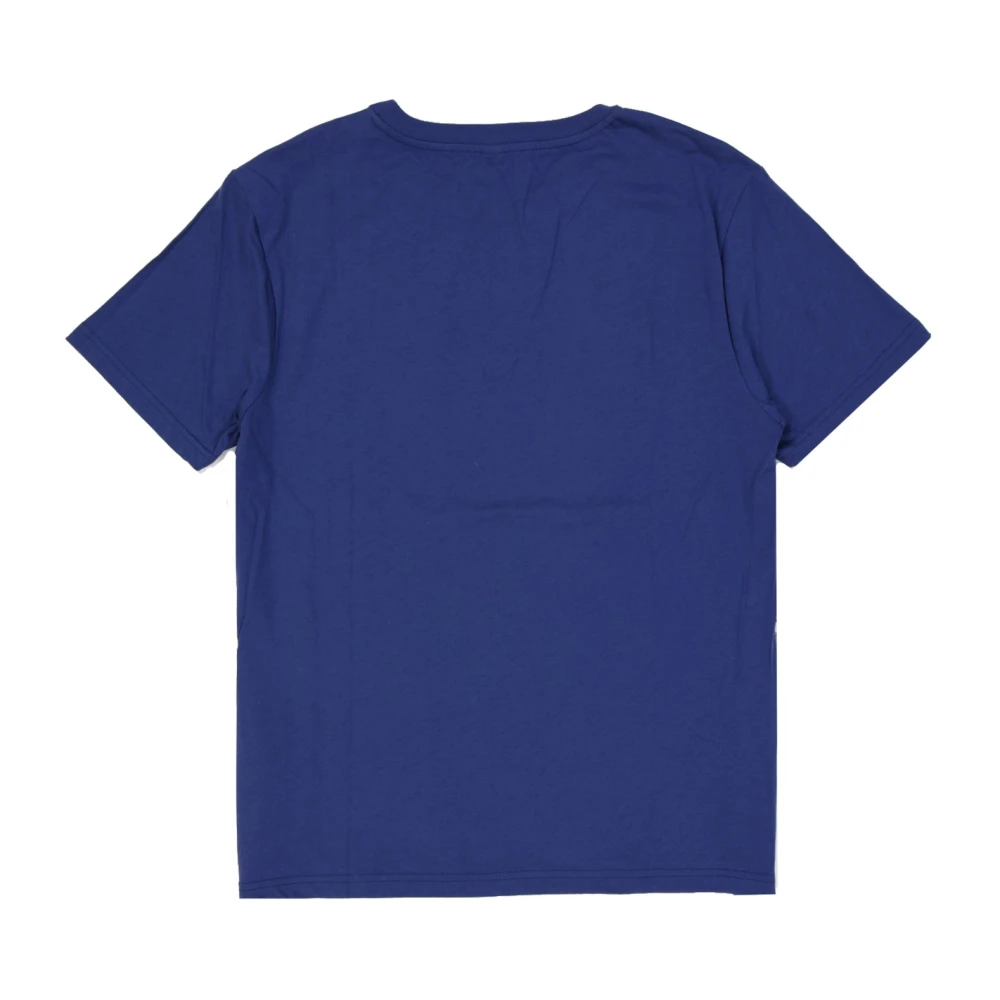 Moschino Katoenen T-shirt met logodetail Blue Heren