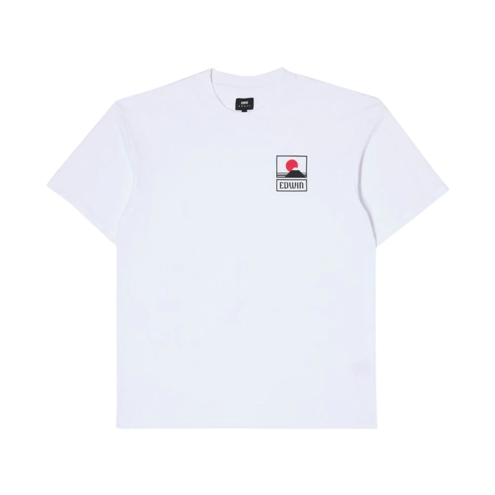 Edwin Sunset On Mt Fuji Grafisch T-shirt White Heren