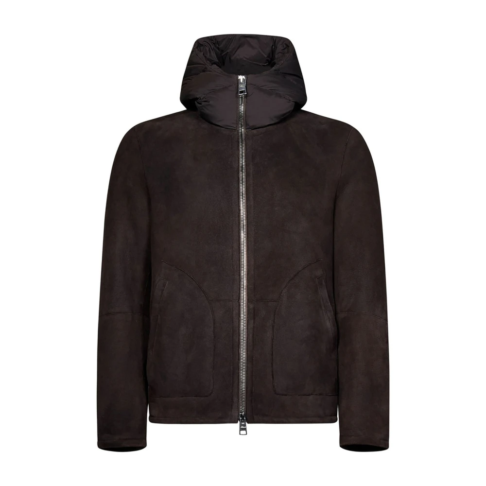 Herno Men's Brown Winter Jackets, L, Shearling Jacket
