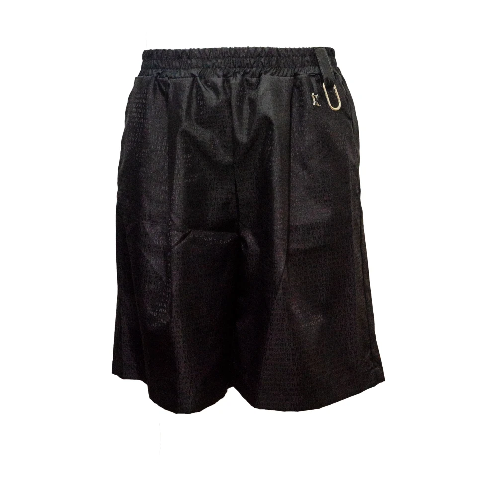 John Richmond Zwarte Polyester Shorts Ump24075Be HB Black Heren
