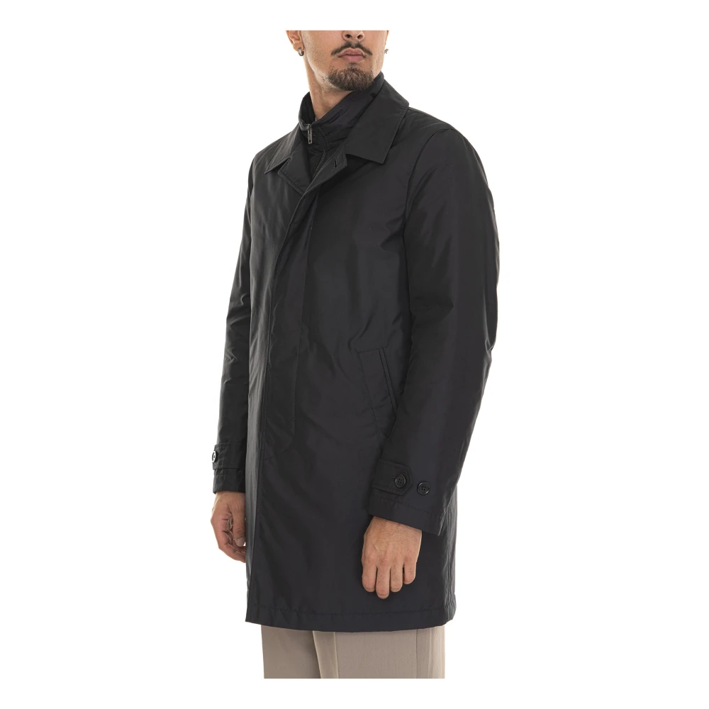 Fay Nylon jack met logo en zakken Black Heren