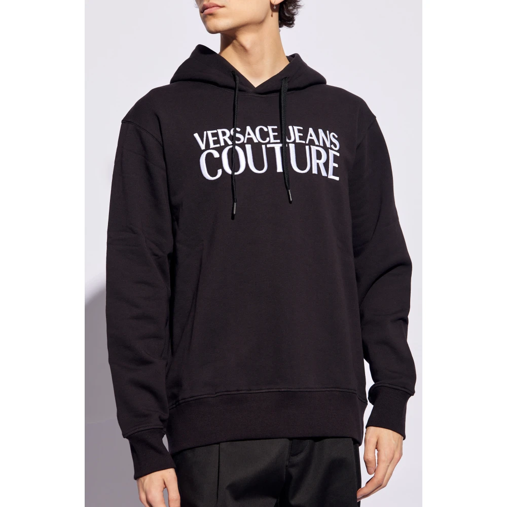 Versace Jeans Couture Katoenen hoodie Black Heren