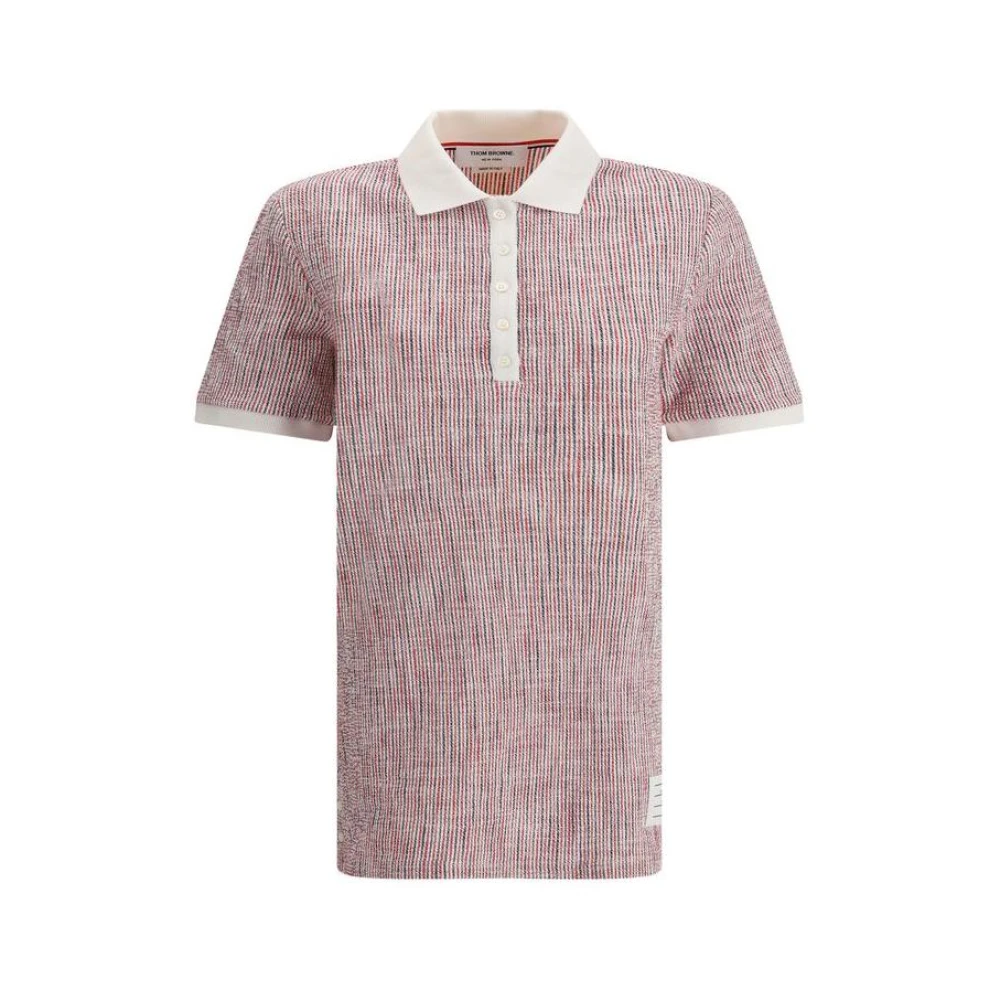 Thom Browne Gestreepte Polo Gebreide Mini Jurk Multicolor Dames