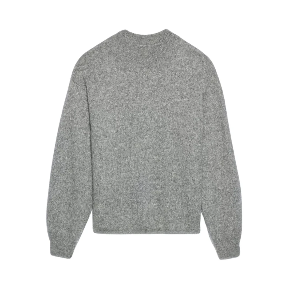 Jacquemus Relaxed Fit Alpaca Trui Gray Heren