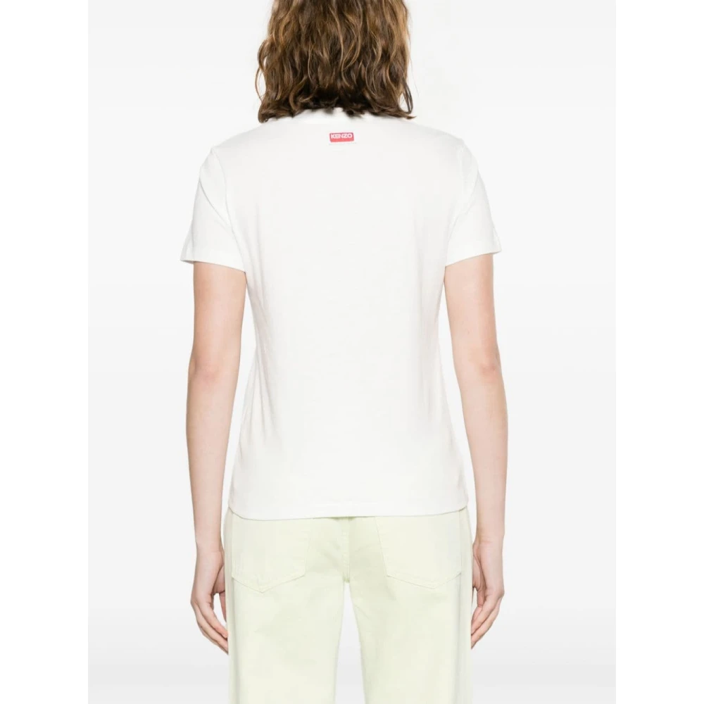 Kenzo Tiger Head T-shirt Wit White Dames