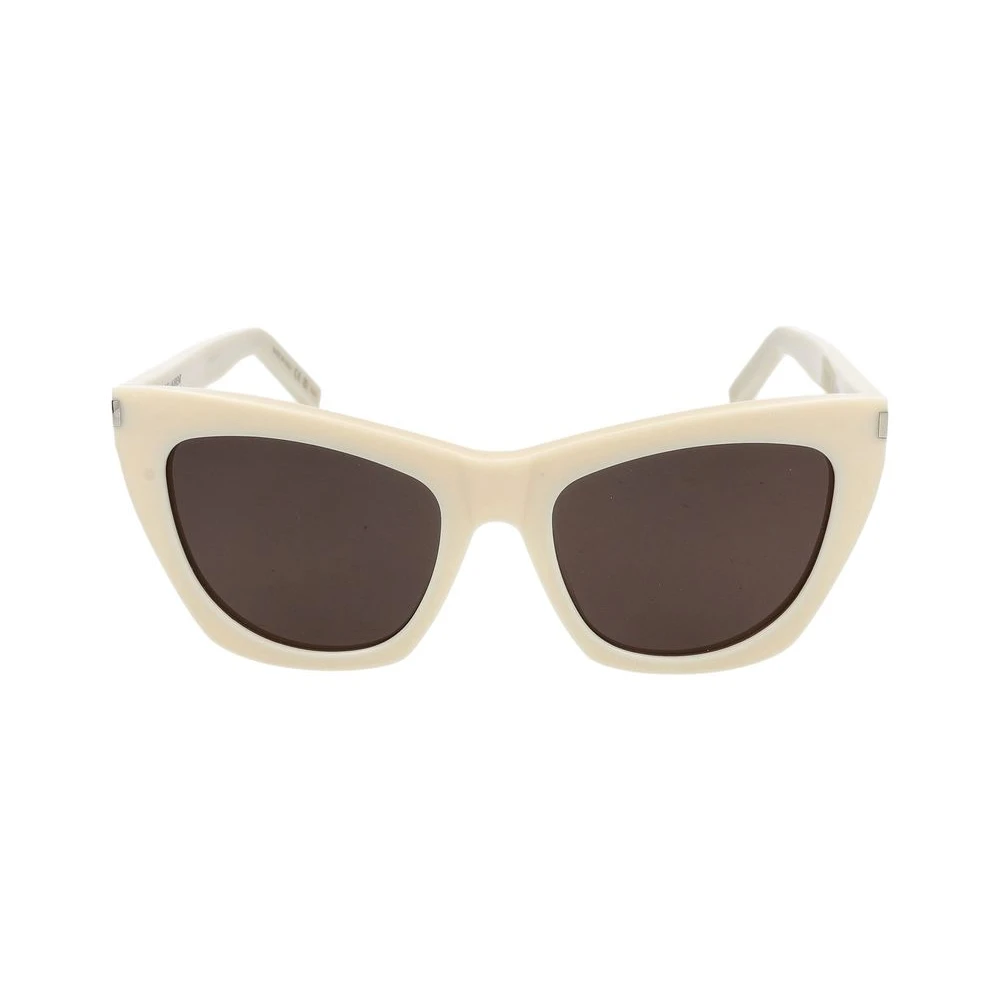 Saint Laurent Women's Beige Sunglasses, 55 Mm, Ivory Black Sunglasses Sl 214 Kate
