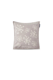 Grå Lexington Flower Embroidered Linen/Cotton Pillow Cover 50X50 Putetrekk