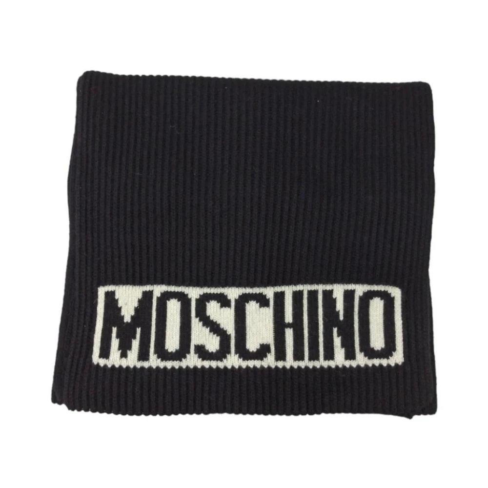 Moschino 30X180 Sjaal Black Heren