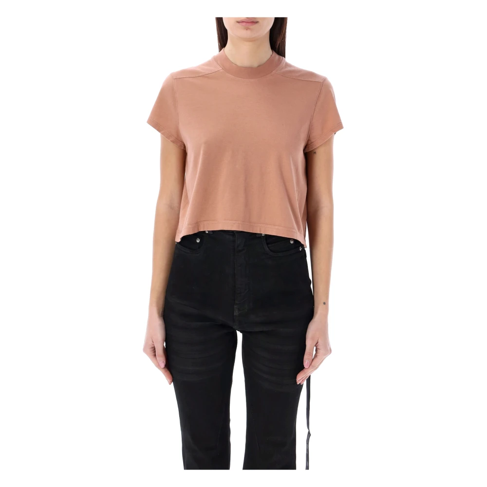 Rick Owens Roze Cropped T-Shirt Pink Dames