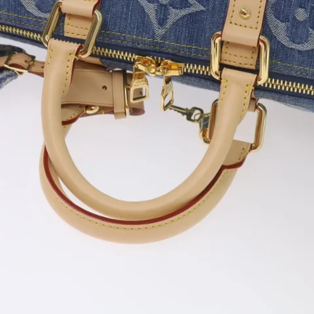 Louis Vuitton Vintage Pre-owned Denim travel-bags Blue Dames