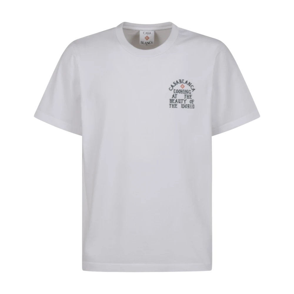 Casablanca Diamant Logo Patch T-Shirt Gray Heren