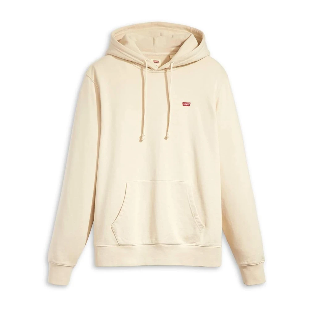 Levi's Essential Hoodie New Original Housemark Beige Heren