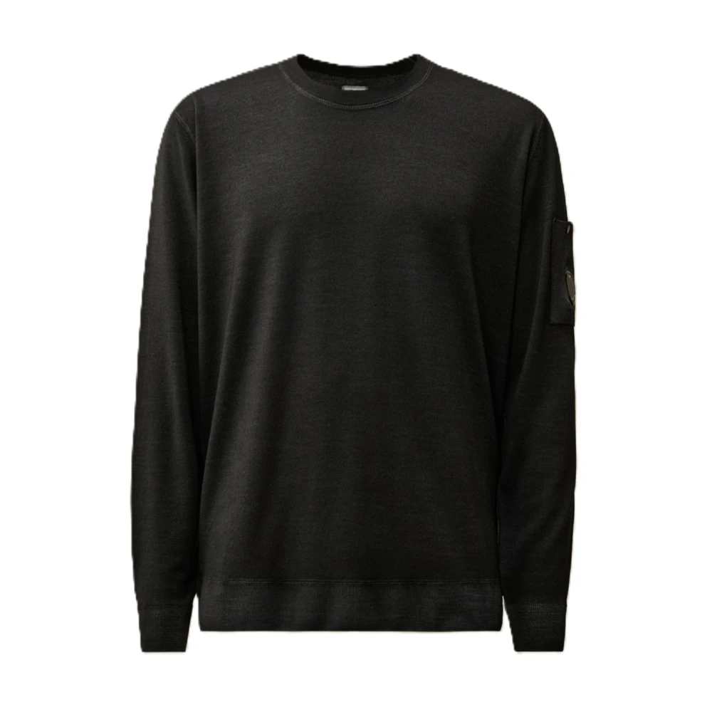 C.P. Company Zwarte Merinowollen Trui Black Heren
