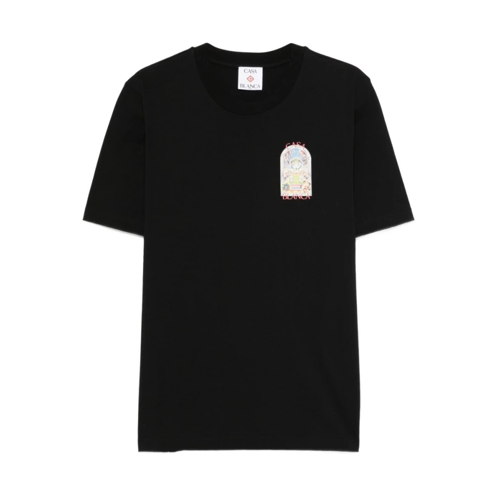 Casablanca Men's Black Graphic Short Sleeve T-Shirt - T-Shirts - M - Tops