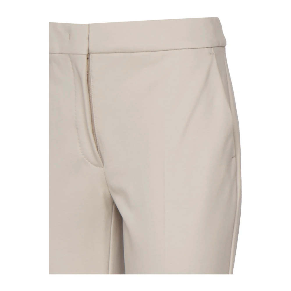 Max Mara Pegno Slim-Fit Broek Sand Beige Dames