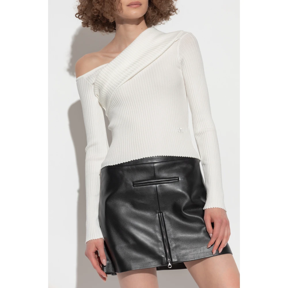 Courrèges Top Twist White Dames