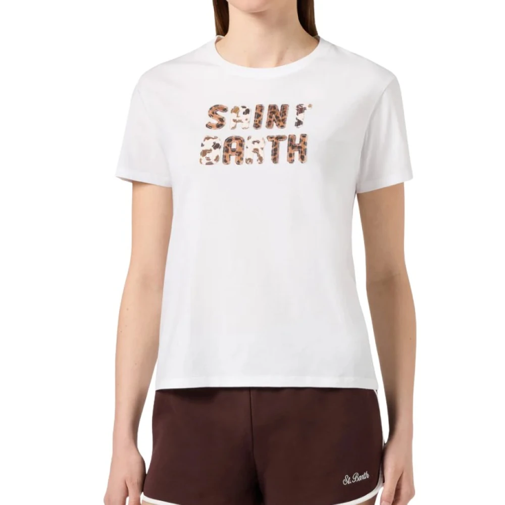 Mc2 Saint Barth White T-Shirt Emilie In Cotone - Female - T-Shirts - M - Tops