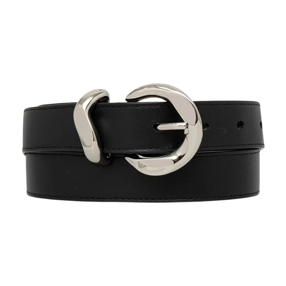 Emporio Armani Donna Nero - Cintura In Pelle - Accessories - 70 Cm