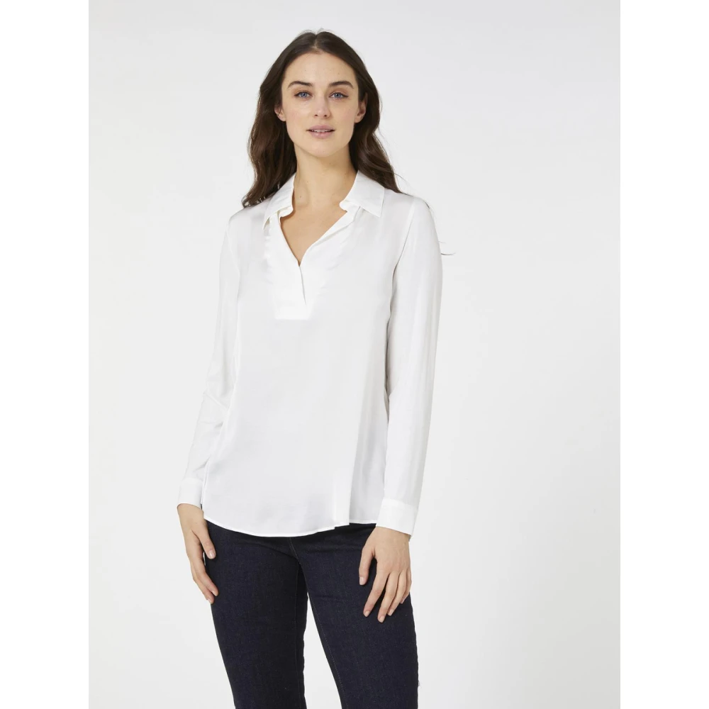 Elena Mirò Klassieke Polo Shirt White Dames