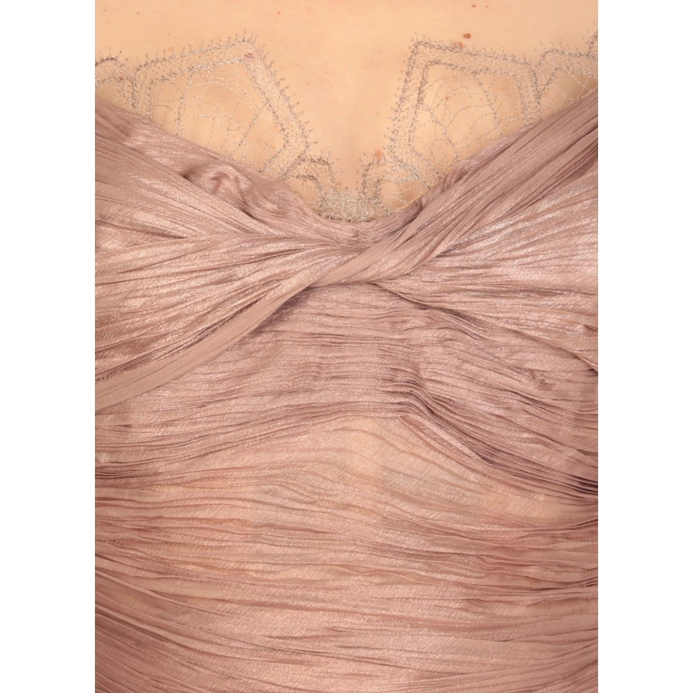 Maria Lucia Hohan Poederroze Zijden Kant Jurk Pink Dames
